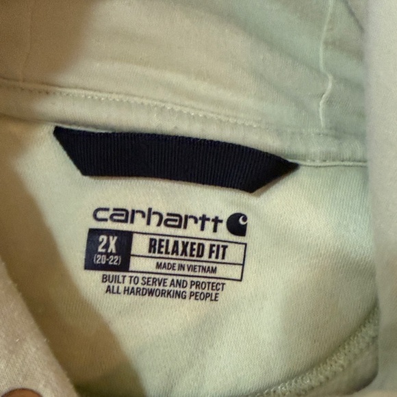 EUC - Carhartt Women’s  Light Green Hoodie - Picture 3 of 4